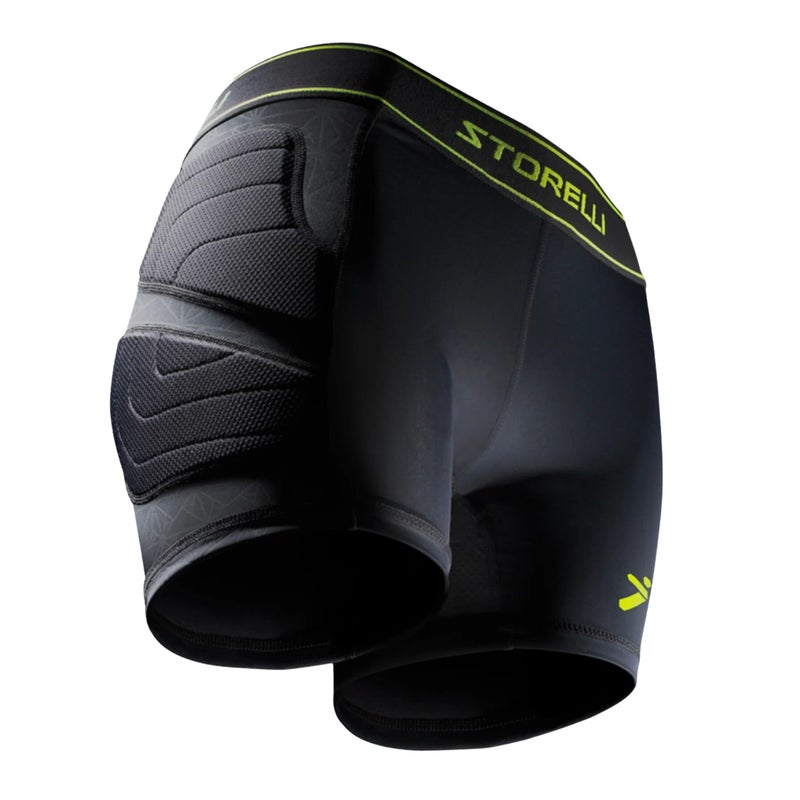 Storelli Womenâ€™s BodyShield Impact Sliders 2, High-Impact Protection, Sweat-Wicking, UV-Resistant Athletic Undershorts for Soccer & Heavy-Duty Sports, Black, Medium - Image 1